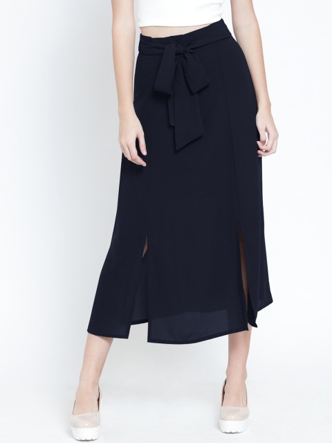 

Martini Women Navy Blue Solid A-Line Skirt