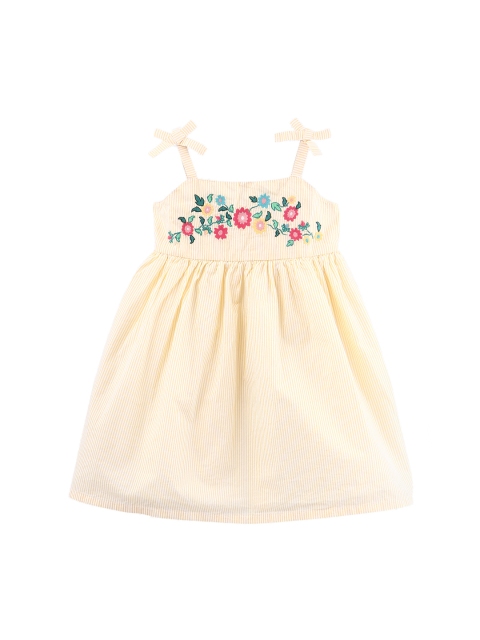 

Beebay Girls Yellow Printed Fit and Flare Dress