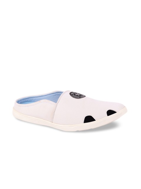 

FAUSTO Men White Slip-On Shoe Style Sandals