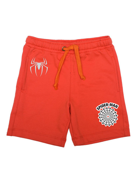 

Marvel by Wear Your Mind Boys Orange Printed Regular Fit Regular Shorts