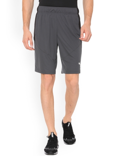 

Puma Men Grey Solid Regular Fit Energy Knit Asphalt Sports Shorts