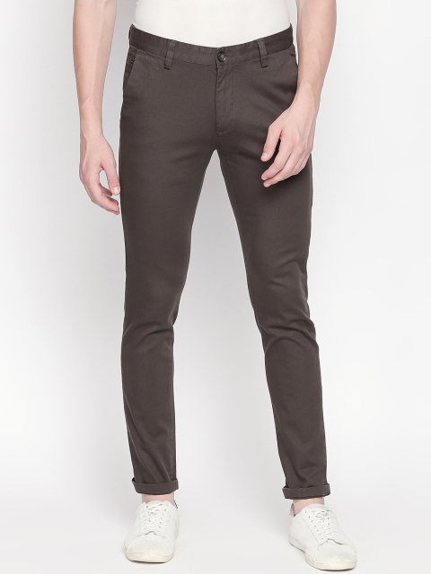 

BYFORD by Pantaloons Men Olive Green Slim Fit Solid Regular Trousers