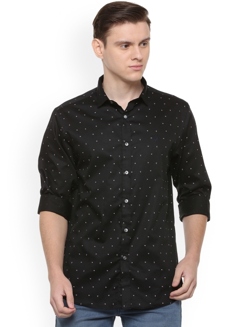 

Allen Solly Men Black Slim Fit Printed Casual Shirt