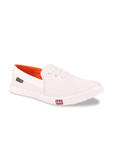 

FAUSTO Men White Slip-On Sneakers
