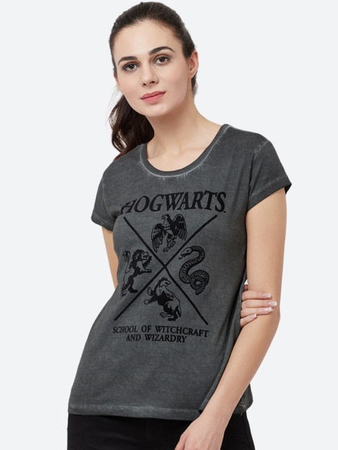 

Free Authority Women Grey Donald Duck Printed Round Neck T-Shirt