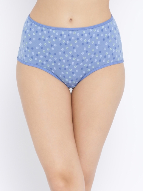 Clovia Women Blue Printed Hipster Briefs PN3133P03XL