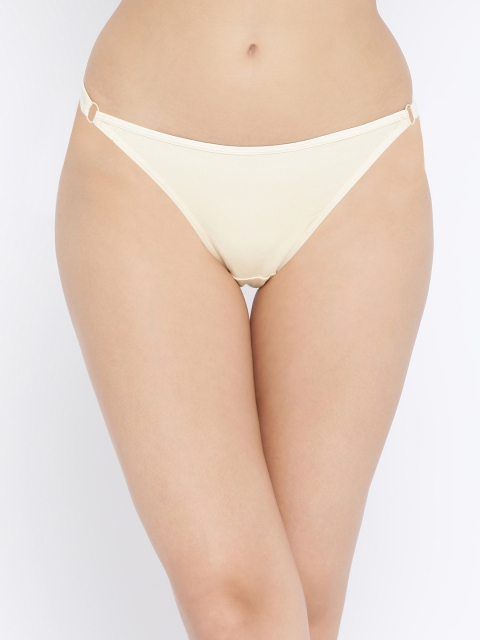 

Clovia Women Beige Solid Thongs PN1426A24XL