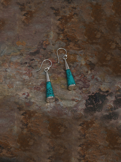 

Silverholic Women Turquoise Blue Contemporary Handcrafted Drop Silver Earrings
