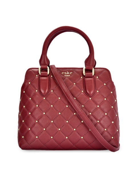 

Eske Magenta Textured Leather Handheld Bag