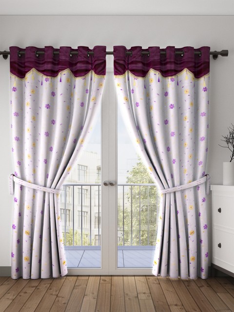 

Cortina Purple Printed Door Curtain