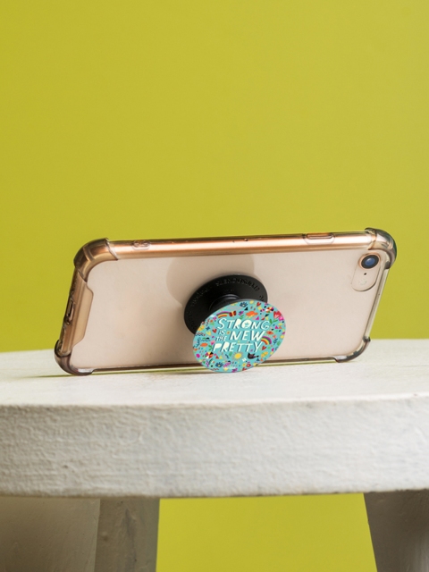 

Chumbak Unisex Turquoise Blue Printed Mobile & Tablet Pop Holder