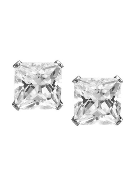 

Inox Jewelry Silver-Toned & White Contemporary Studs