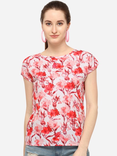 

Smarty Pants Women Orange Floral Print Top