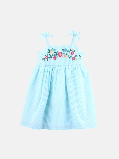 

Beebay Girls Green Printed Fit and Flare Dress