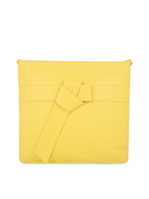 

HORRA Yellow Solid Sling Bag