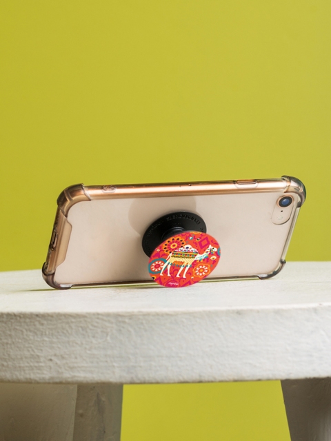 

Chumbak Unisex Orange Printed Mobile & Tablet Pop Holder