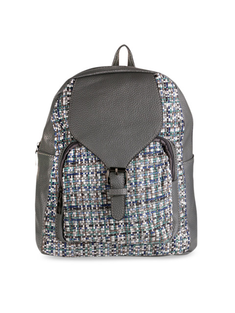 

Satchel Bags Women Grey Textured Backpack