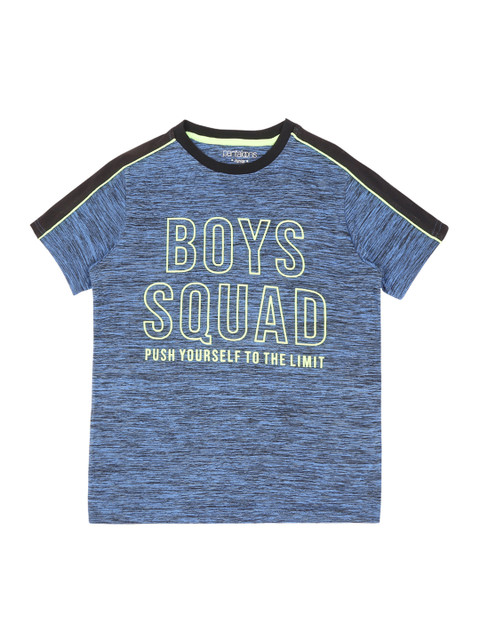 

Pantaloons Junior Boys Blue Printed Round Neck Pure Cotton T-shirt