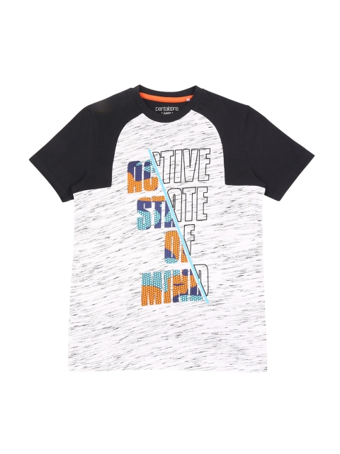 

Pantaloons Junior Boys White Printed Round Neck T-shirt