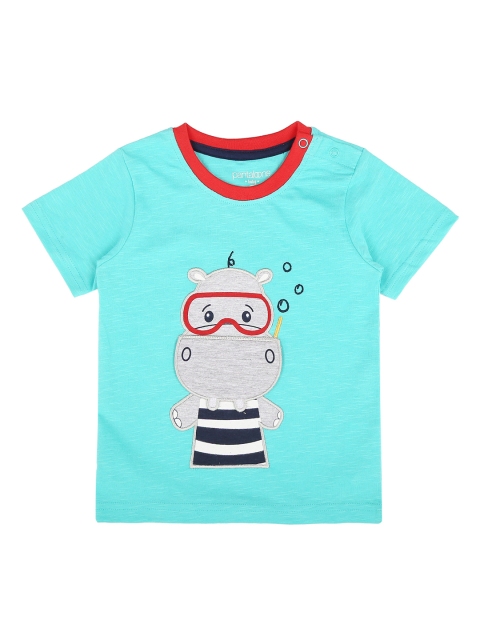 

Pantaloons Baby Boys Sea Green Printed Round Neck T-shirt