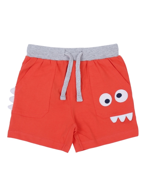

Pantaloons Baby Boys Coral Pink Solid Regular Fit Regular Shorts