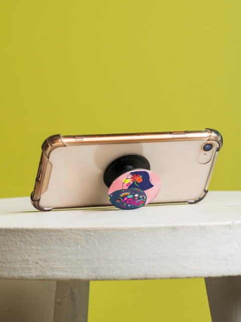 

Chumbak Unisex Pink & Blue Printed Mobile & Tablet Pop Holder
