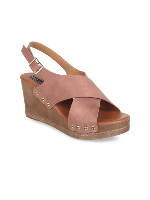 

Flat n Heels Women Pink Solid Sandals