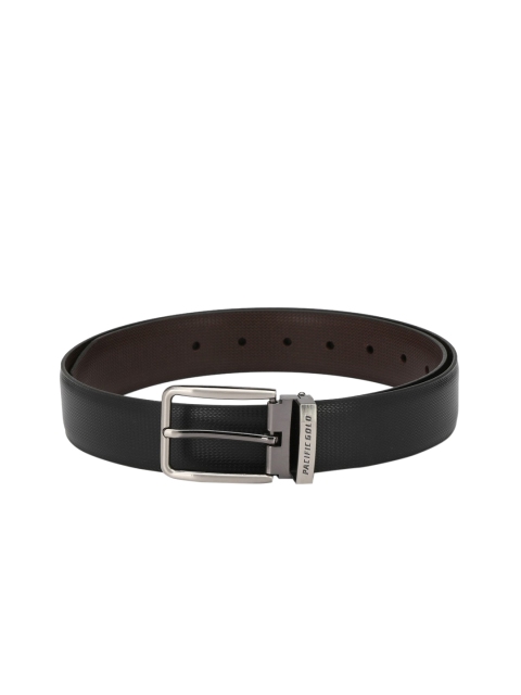 

Pacific Gold Men Black & Brown Solid Reversible Belt