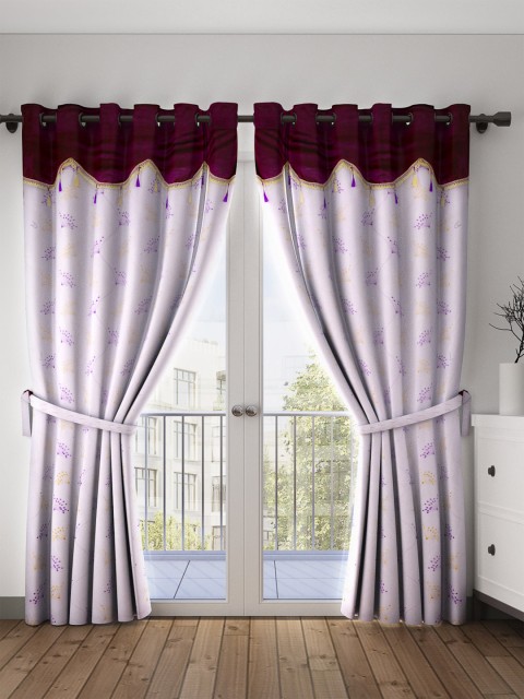 

Cortina Set of 2 Purple Room Darkening Door Curtains
