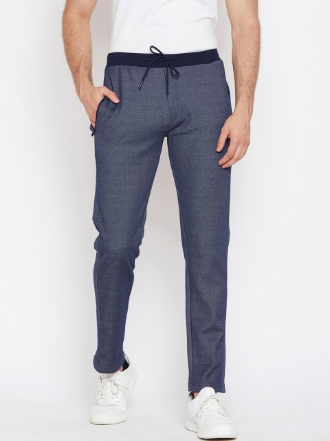 

Okane Men Navy Blue Solid Slim-Fit Trackpant