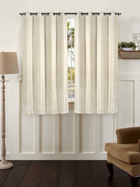 

Deco Window Set of 2 Off-White Black Out Window Curtains