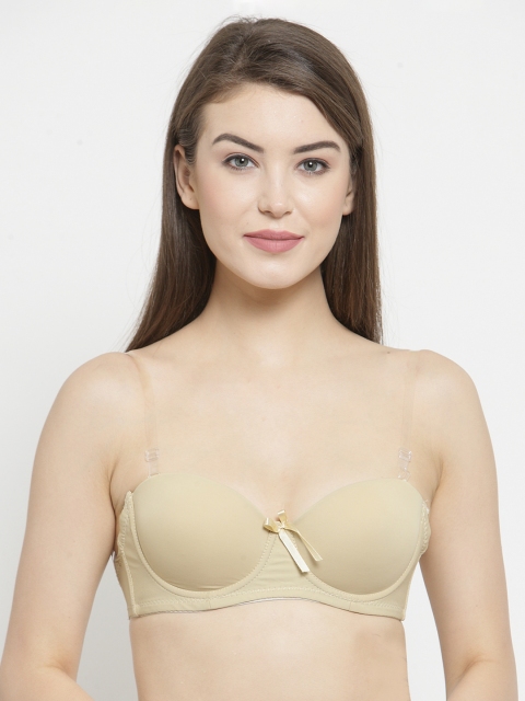

PrettyCat Beige Solid Underwired Lightly Padded Push-Up Bra PC-BR-GO-BEG