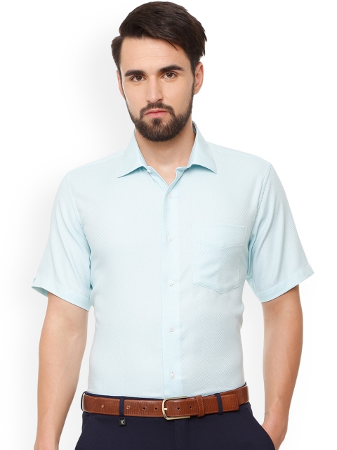 

Van Heusen Men Blue Regular Fit Self Design Formal Shirt