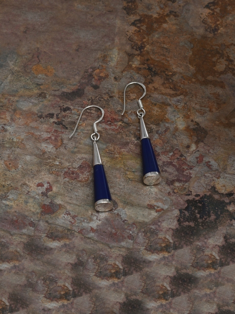 

Silverholic Women Blue Contemporary Drop Silver Earrings