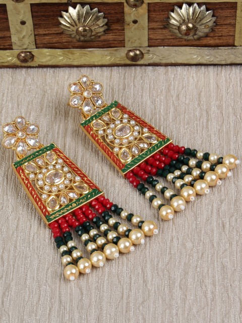 

Shining Diva Gold-Plated Classic Drop Earrings