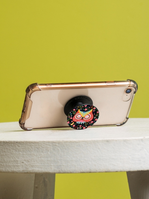 

Chumbak Unisex Black Printed Mobile & Tablet Pop Holder