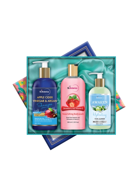 

St.Botanica ACV Shampoo with Strawberry Shower Gel & Awaken Cleanser, Nude