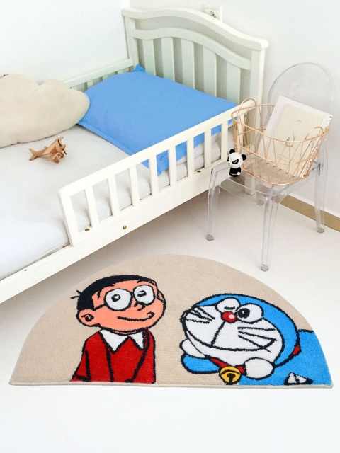 

Saral Home Multicoloured Nobita Doraemon Printed Anti-Skid Bath Rug, Multi