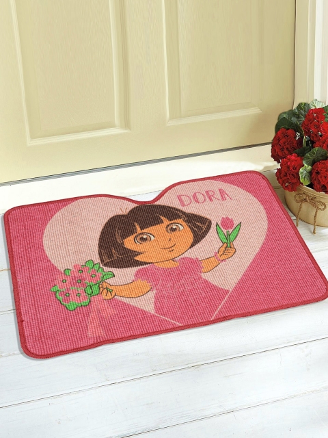 

Saral Home Pink Dora Printed Anti-Skid Bath Rug