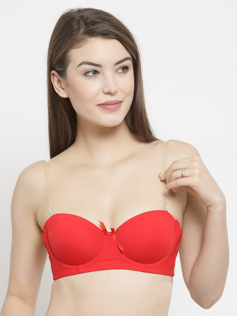

PrettyCat Red Solid Underwired Lightly Padded Push-Up Bra PC-BR-GO