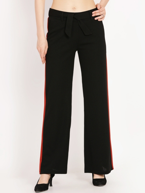 

Westwood Women Black Relaxed Loose Fit Solid Parallel Trousers