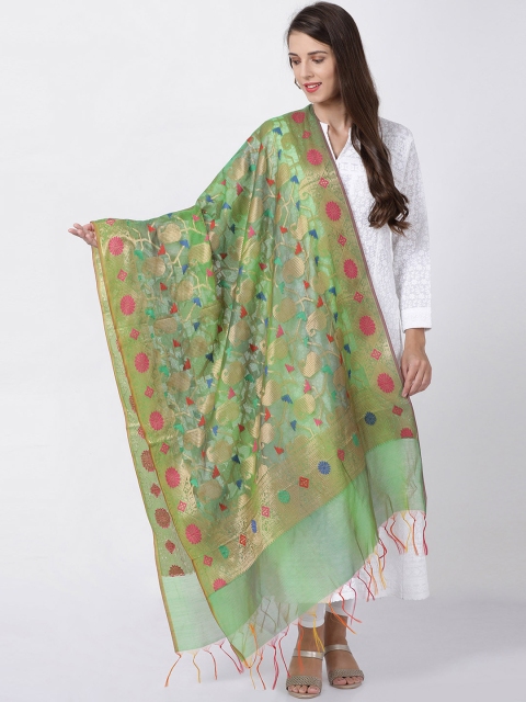 

Soch Green Printed Dupatta
