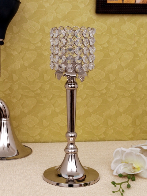 

Home Sparkle Silver-Toned Aluminum Tealight Candle Holder