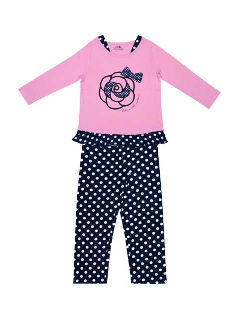 

ventra Girls Pink Printed Night suit VNT-5001499-1011