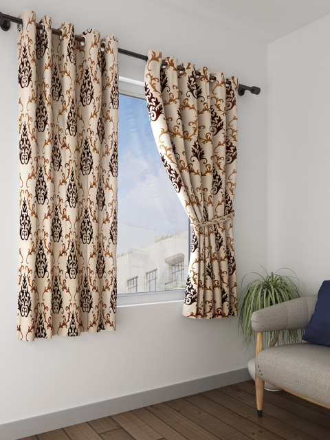 

Cortina Brown Set of 2 Printed Window Curtains