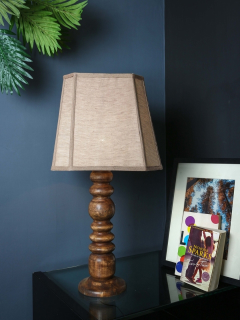 

Grated Ginger Brown Solid Handcrafted Table Lamp