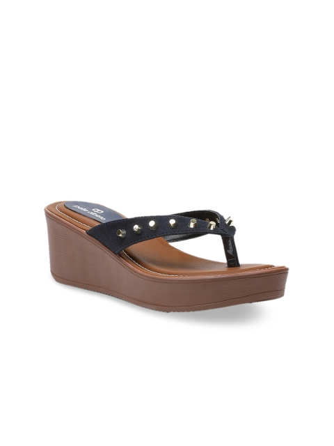 

pelle albero Women Navy Blue Solid Sandals