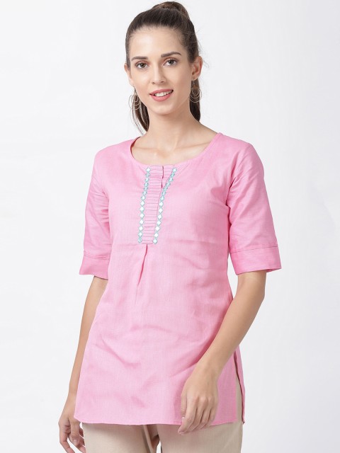 

Soch Pink Solid Tunic