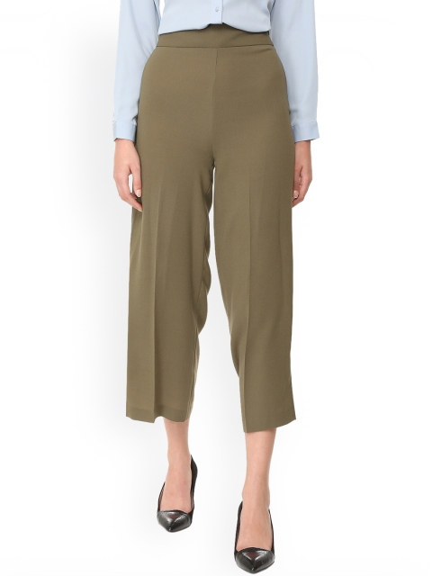 

Van Heusen Woman Women Brown Regular Fit Solid Culottes