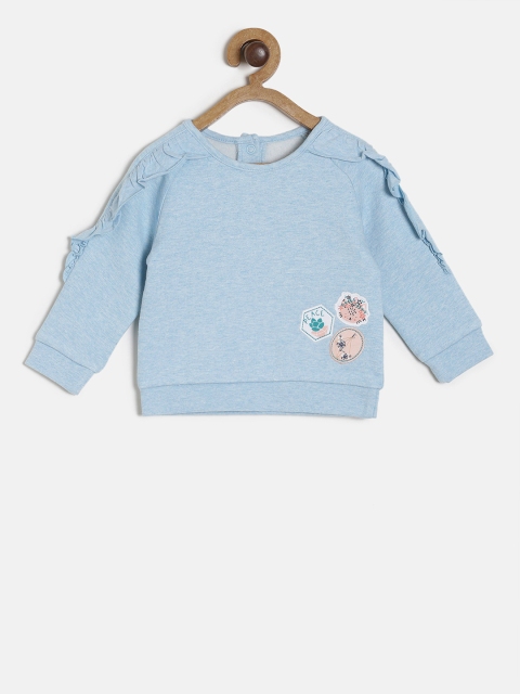 

MINI KLUB Girls Blue Solid Sweatshirt